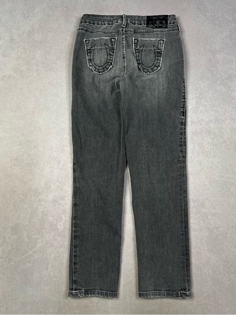 Classic Women's Black Washed Straight Jeans